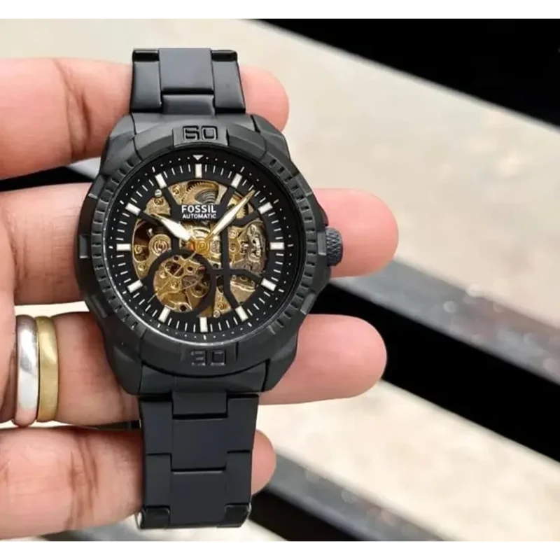 Premium Fossil Bronson Automatic Watch Black For Men (JH589) - stayhit.in
