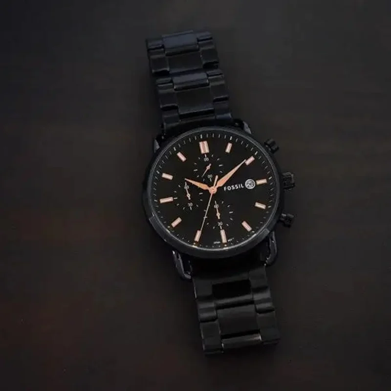 Premium Fossil Commuter Watch Black Copper For Men (BOT3137) - stayhit.in