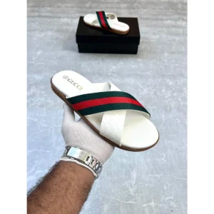 Premium Gucci Flip Flops White For Men (HS488) - stayhit.in
