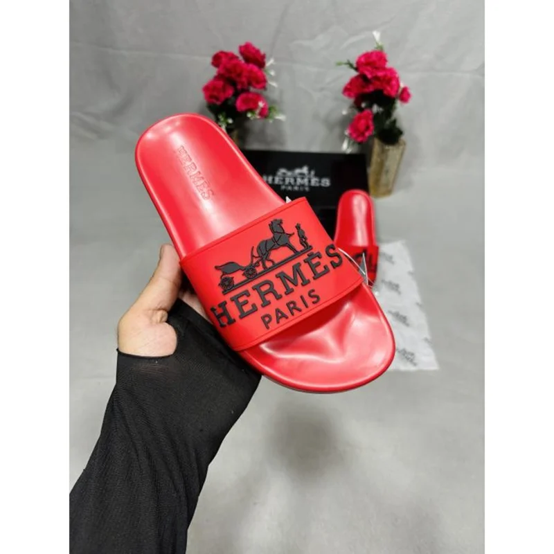 Premium Hermes Paris Slides Red For Men (HS303) - stayhit.in