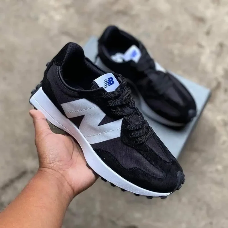 Premium New Balance 327 Shoes Black White For Men (JH762) - stayhit.in
