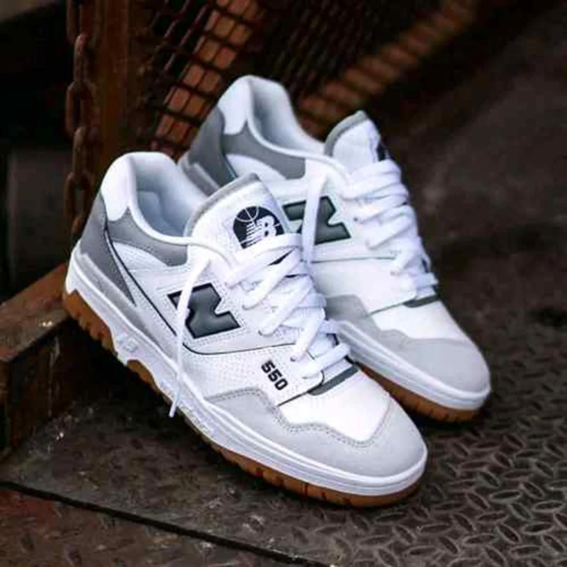 Premium New Balance 550 Shoes White Slate Grey For Men (WS210) - stayhit.in