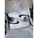 Premium Nike Air Force 1 Low Shoes White Black Swoosh For Men