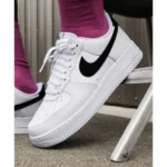 Premium Nike Air Force 1 Low Shoes White Black Swoosh For Men
