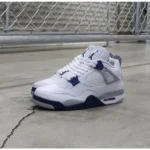 Premium Nike Jordan Retro 4 Shoes Midnight Navy For Men