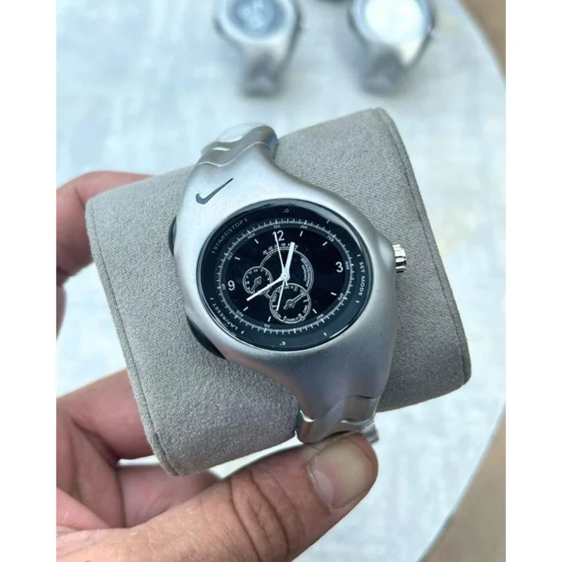 Premium Nike Triax Armored Watch Silver Full Black For Men (BOT3705) - stayhit.in