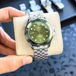 Premium Omega Auto Watch Silver Green For Men (JH459) - stayhit.in