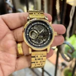 Premium Patek Philippe Skeleton Watch Gold Black For Men