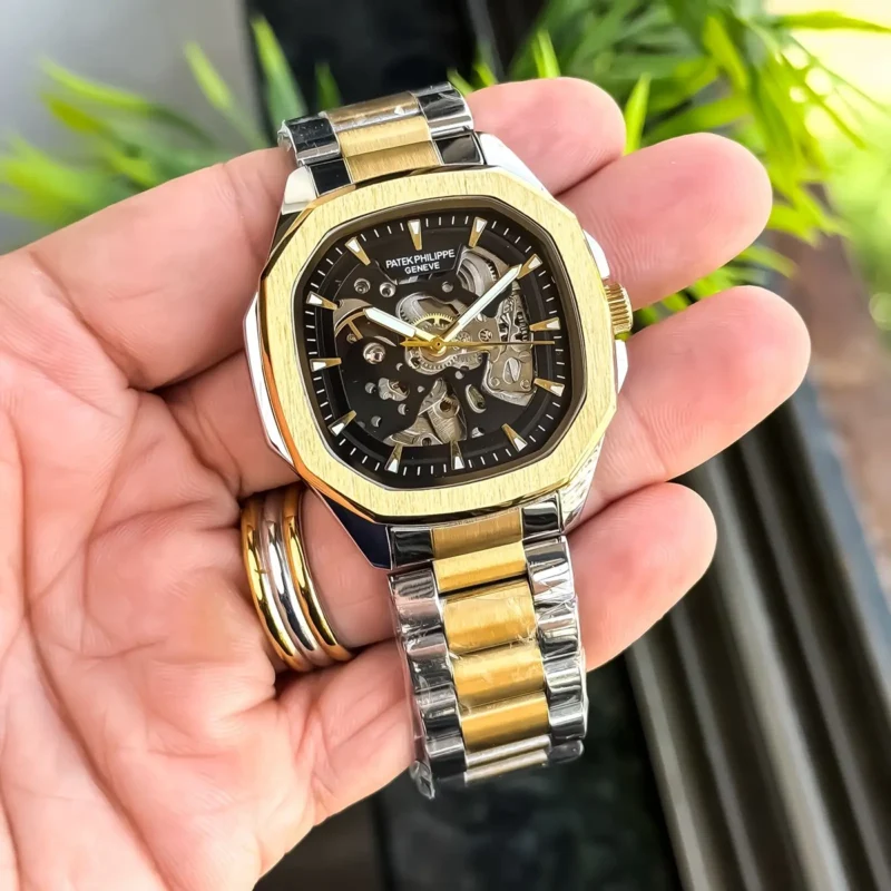 Premium Patek Philippe Watch Auto Gold TT Black For Men (JH455) - stayhit.in