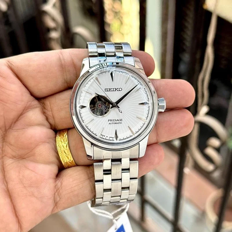 Premium Seiko Presage Watch Automatic White For Men (BOT3711) - stayhit.in