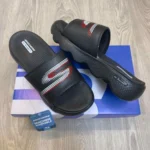 Premium Skechers Fit Footbed Slides All Black For Men (WS349) - stayhit.in