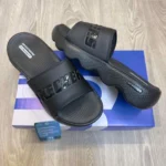 Premium Skechers Fit Footbed Slides All Black For Men (WS355) - stayhit.in