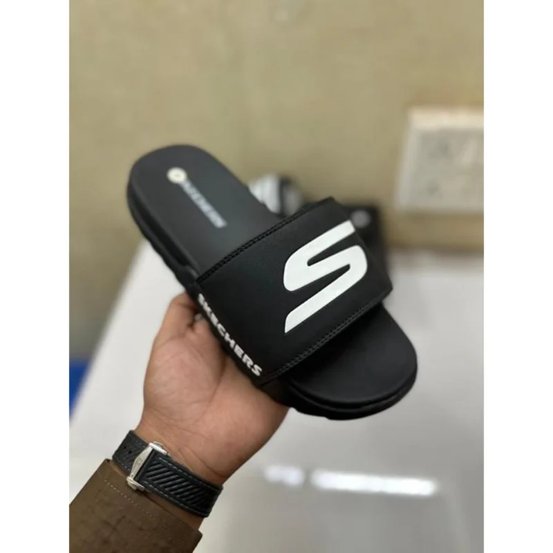 Premium Skechers Flip Flops Full Black For Men (HS495) - stayhit.in