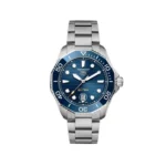 Premium Tag Heuer Aquaracer Watch Silver Blue For Men (BOT3146) - stayhit.in