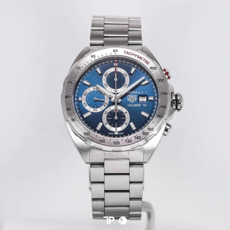 Premium Tag Heuer Watch Silver Blue For Men (SOS106) - stayhit.in