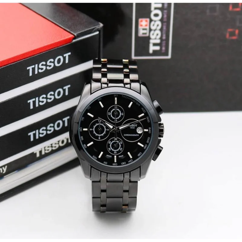 Premium Tissot 1853 Couturier Watch Black For Men (FGS59) - stayhit.in