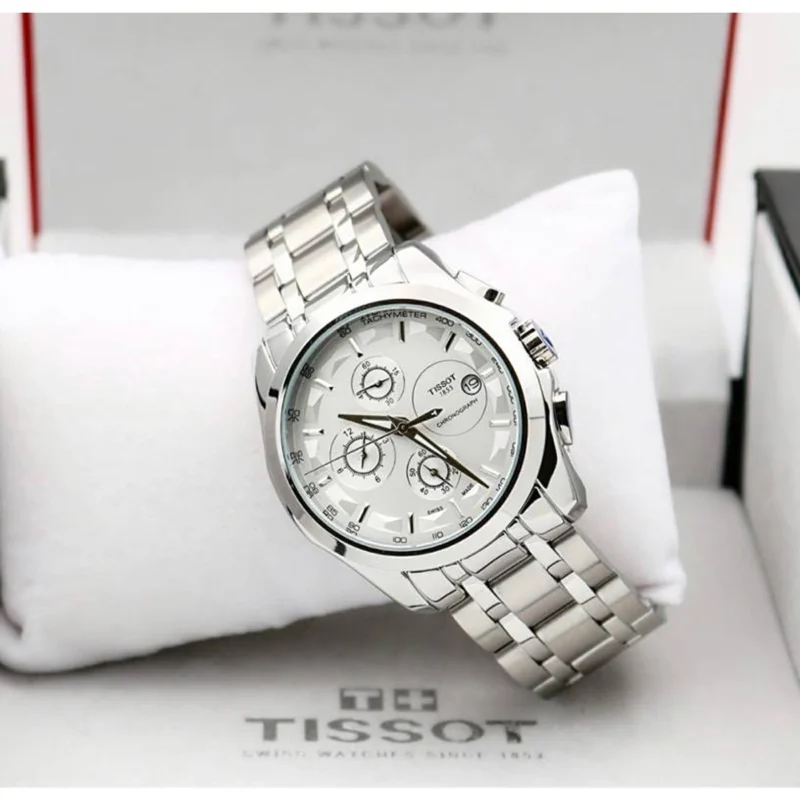 Premium Tissot 1853 Couturier Watch White For Men (FGS60) - stayhit.in
