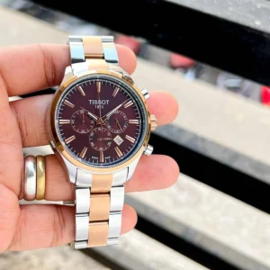 Premium Tissot 1853 Watch Two Tone Copper Brown For Men (SOS527) - stayhit.in
