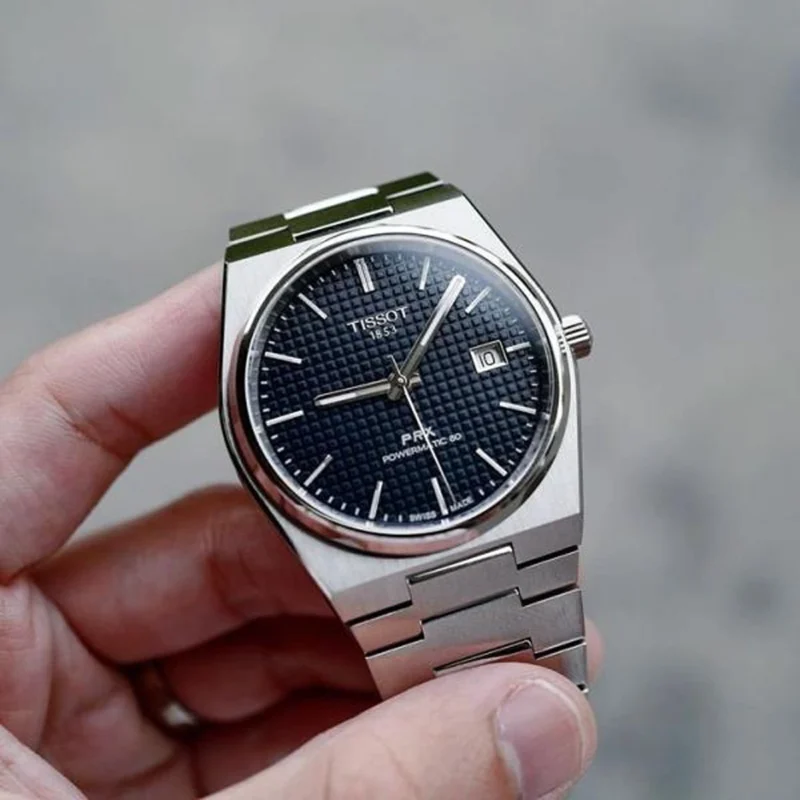 Premium Tissot Prx Automatic Watch Silver Black For Men (BOT3919) - stayhit.in