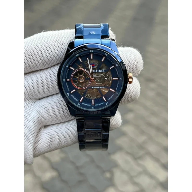 Premium Tommy Hilfiger Automatic Watch Chain Blue For Men (JH593) - stayhit.in