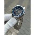 Premium Tommy Hilfiger Automatic Watch Silver Blue For Men (JH592) - stayhit.in