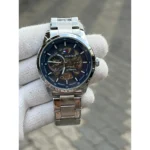 Premium Tommy Hilfiger Automatic Watch Silver Blue For Men (JH592) - stayhit.in
