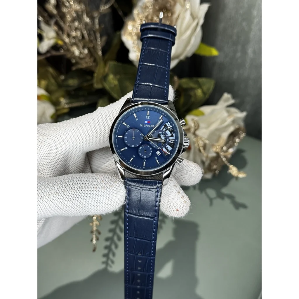 Premium Tommy Hilfiger Watch All Blue Chronograph For Men (JH583) - stayhit.in