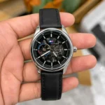 Premium Tommy Skeleton Leather Watch For Men (FGS176) - stayhit.in
