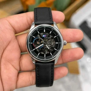Premium Tommy Skeleton Leather Watch For Men (FGS176) - stayhit.in
