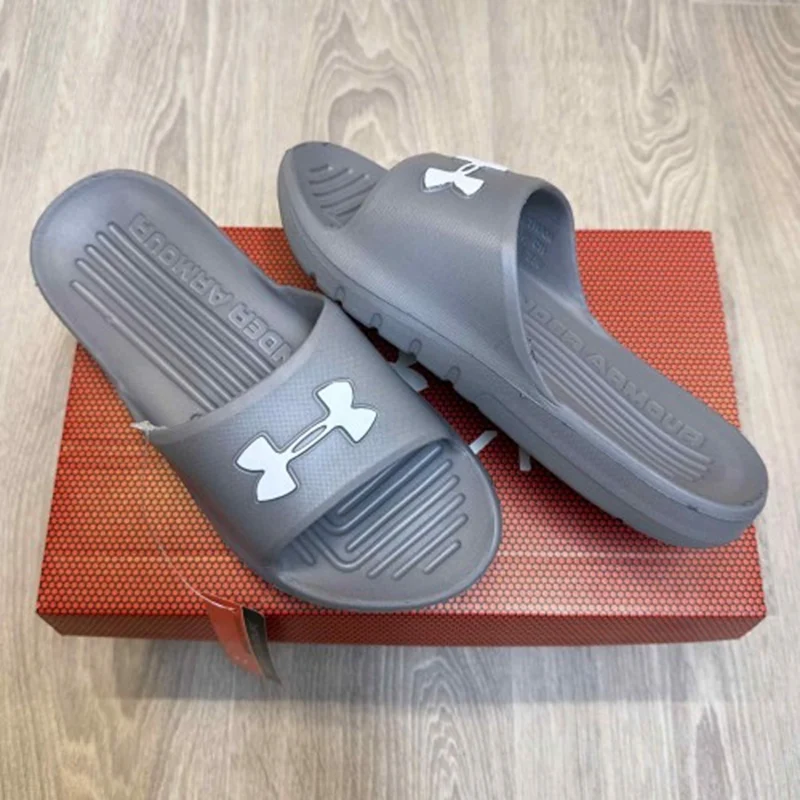 Premium Under Armour Core Pth Slides Grey For Men (HS398) - stayhit.in