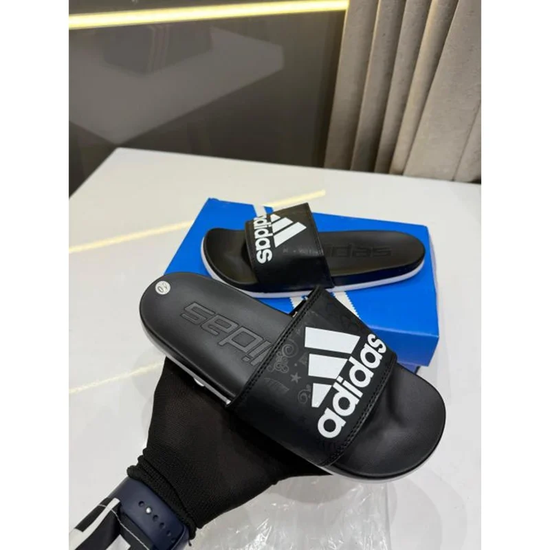 Stylish Adidas Flip Flops Black White For Men (HS527) - stayhit.in