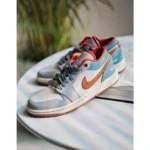 Stylish Air Jordan 1 Low Repaired Denim Shoes For Men (SOS239) - stayhit.in