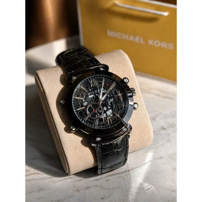 Stylish Bvlgari Watch Black For Men (LAB623) - stayhit.in