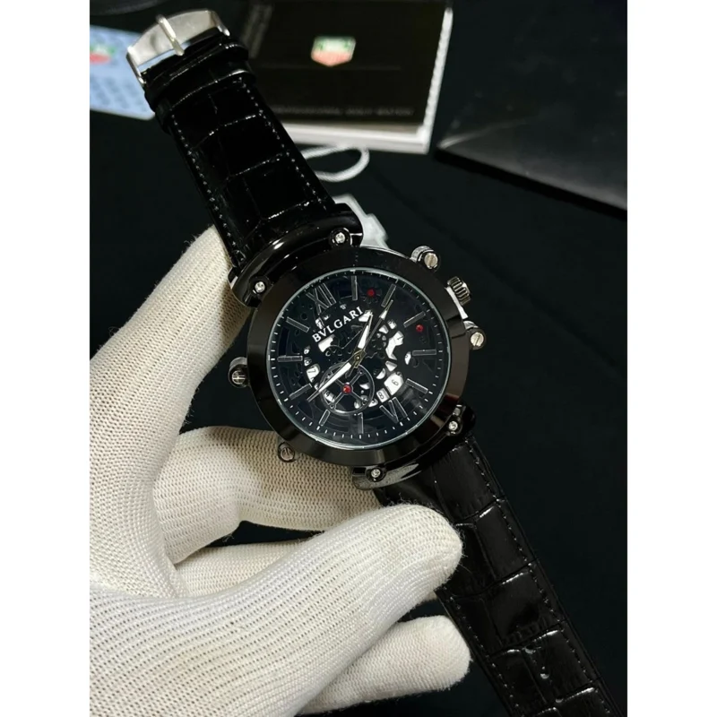 Stylish Bvlgari Watch Black For Men (LAB726) - stayhit.in