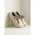 Stylish Crocs Echo Clogs Beige Black For Men (FGS75) - stayhit.in