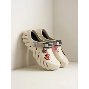 Stylish Crocs Echo Clogs Beige Black For Men (FGS75) - stayhit.in