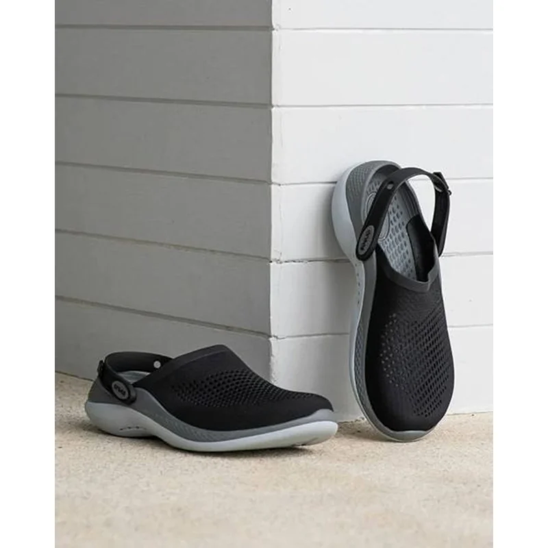 Stylish Crocs Lite Ride 360 Clogs Black Grey For Men (FGS76) - stayhit.in