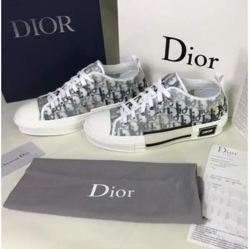 Stylish Dior B23 Oblique Low Top Sneaker White Black For Men (BOT2678) - stayhit.in