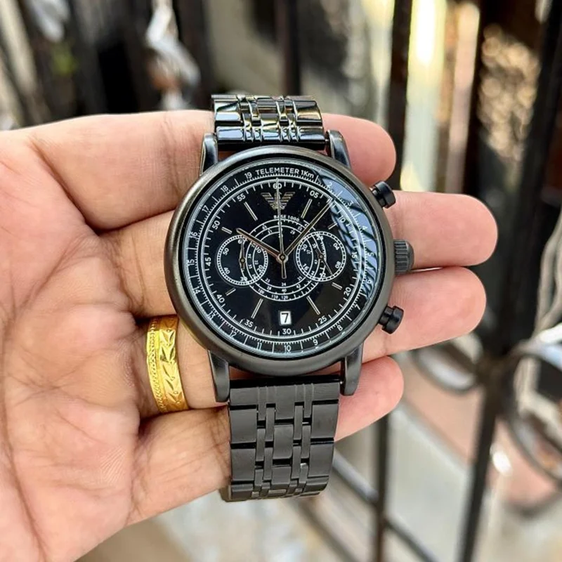 Stylish Emporio Armani Hampton Watch Black For Men (BOT3360) - stayhit.in