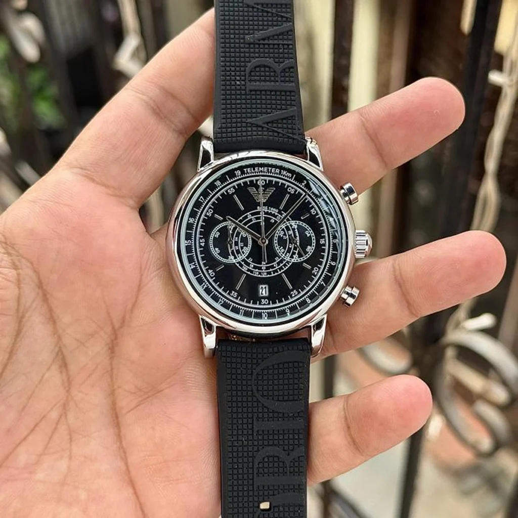 Stylish Emporio Armani Hampton Watch Black For Men (BOT3361) - stayhit.in