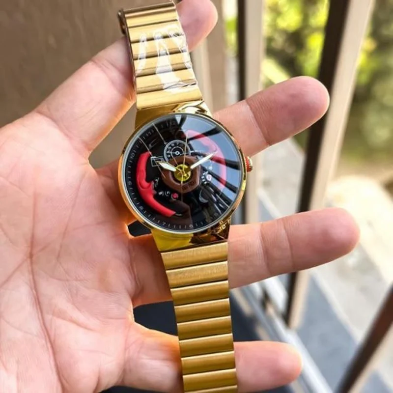 Stylish Ferrari Gold Watch Chain Strap For Men (BOT3726) - stayhit.in