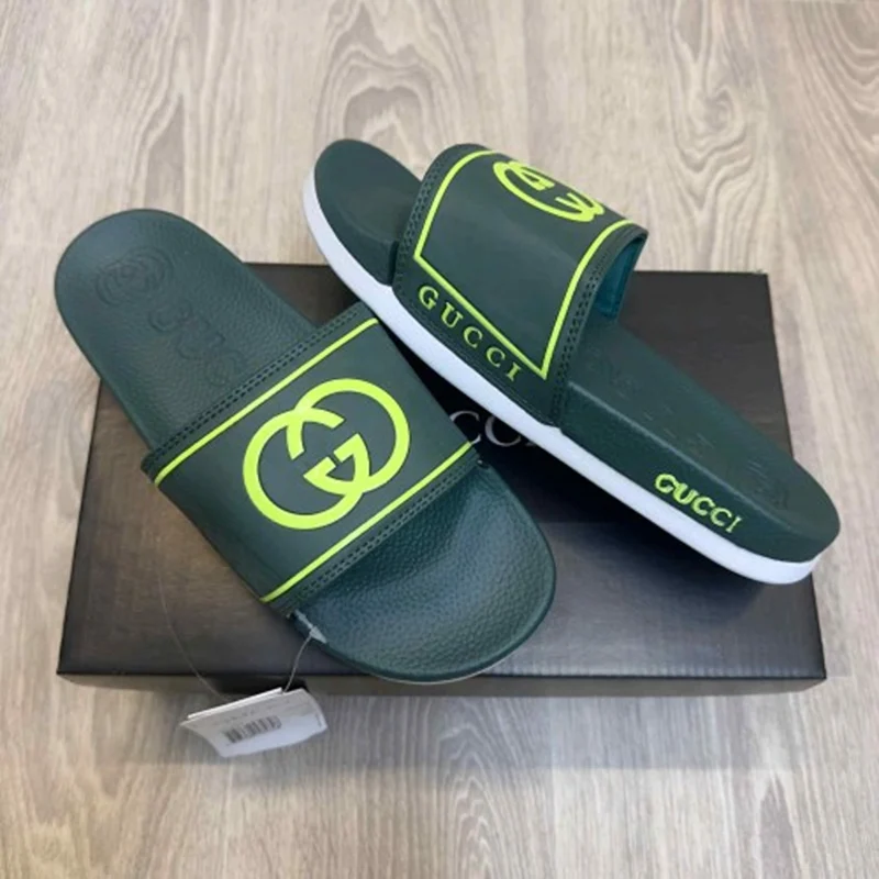 Stylish Gucci Gg Soft Comfort Flip Flops Green For Men (WS422) - stayhit.in