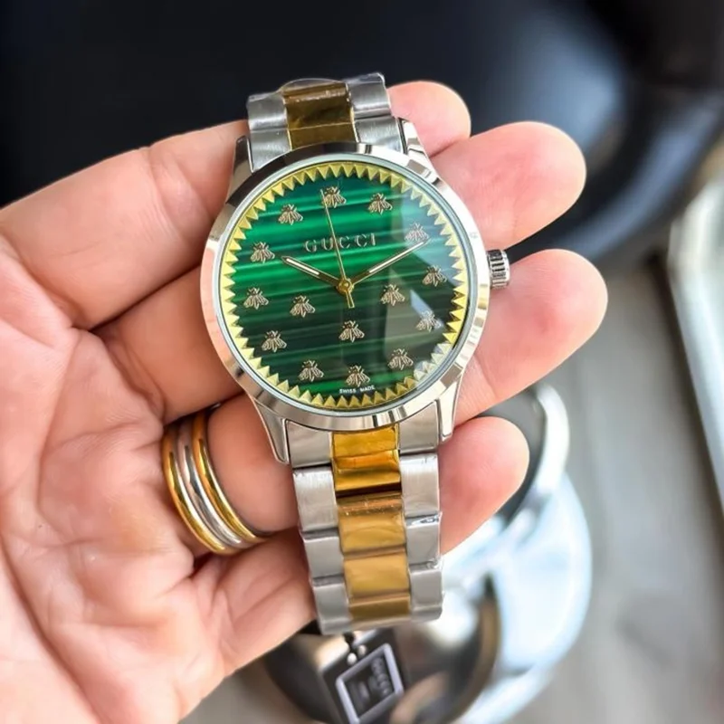 Stylish Gucci Watch Gold TT Green For Men (BOT3171) - stayhit.in