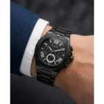Stylish Guess Square Chronograph Watch Black White For Men (BOT3349) - stayhit.in