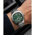 Stylish Guess Square Watch Silver Green For Men (BOT3346) - stayhit.in