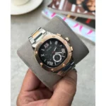 Stylish Guess Square Watch Two Tone Copper Black For Men