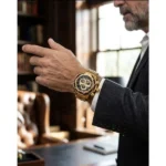 Stylish Invicta Watch Black Gold For Men