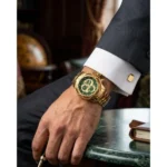 Stylish Invicta Watch Golden Green For Men
