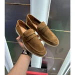 Stylish Loro Piana Tan Suede Leather For Men (JH674) - stayhit.in