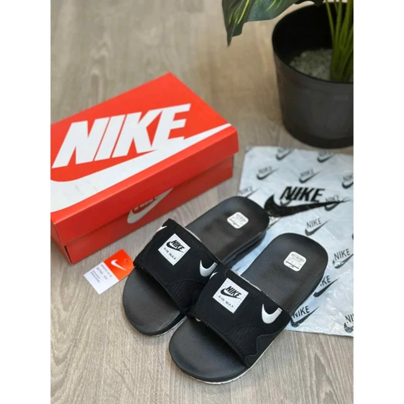Stylish Nike Air Max 1 Flip Flops Black White For Men (HS442) - stayhit.in